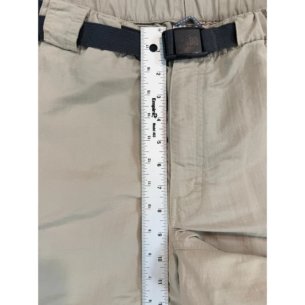 Vintage The North Face Mens Cargo Shorts Hiking Belted Khaki 10